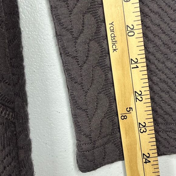 Prana Dress Macee Dark Gray Quilted Long Sleeve Shift Jacquard Textured Knit S - Picture 13 of 13